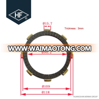 Factory price motorcycle clutch disc friction plate for TVS/Victor