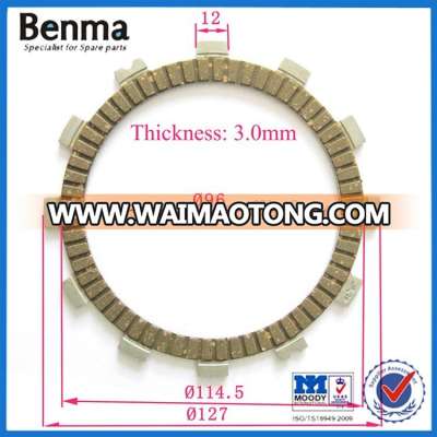 high quality GS125 paper based motorcycle/Motorbike clutch friction plate form Benma HF